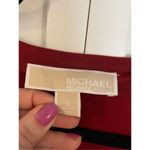 Michael Kors Michael  red crewneck blouse chiffon bottom size s Photo 3