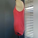 Ambiance apparel sheer bodysuit Button Clasp Down size large Coral sleeveless Photo 2