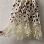 Free People  Bell Lace Trapeze Cami Floral Tank Top Sheer Lightweight M Purple Photo 3