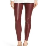 Hue Burgundy Leatherette Faux Leather Leggings Photo 0