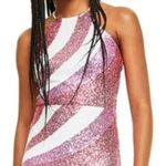 B Darlin B. Darlin Womens Juniors Sequined Halter Evening Prom Dress Red Pink White 11/12 Photo 1