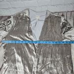 Chico's Beaded Velvet Open Front Long Sleeve Cardigan Jacket Silver Size 1 Photo 6