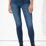 American Eagle  Hi-Rise Jeggings Jeans Blue Pockets Stretch Denim Size 4 Photo 0