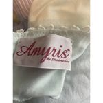 Vintage‎ Amyris Shadowline Sleeveless Rayon Cotton Gown Large Green Lace Trim Photo 2