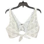 Beach Riot Dallas White eyelet Tie Front Bikini Top S Photo 1