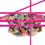 VINTAGE 1980'S JESSICA SCOTT TAUPE, SALMON & TURQUOISE FLORAL PRINT COTTON TOP S Pink Photo 10