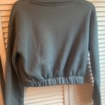 Cropped Smile Sweatshirt Blue Size M Photo 1