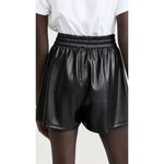 Good American  Better Than Leather Shorts‎ Womens Size 6 / 3XL Black Pull On Photo 3