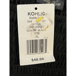 Lila Rose Lily Rose Smocked Peasant Dress Womens Size XL Black Midi Linen Tiered Stretch Photo 8