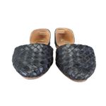 Womens Huarache Sandals Flats Black Woven Leather D'Orsay Ballet Shoes Size 7 Photo 2