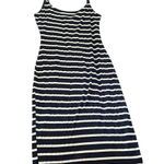 Loila Navy Blue and white striped slip dress, fully lined, size small Photo 0