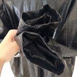 LIONESS Black Faux Croc Embossed Button Front Blazer Jacket, Women's Size M Photo 4