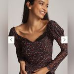 Anthropologie  Maeve Mutton-Sleeve Scoop-Neck Ditsy Floral Top Photo 0
