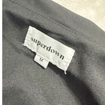 superdown  Keyonne Mini Dress Women's Medium Black Asymmetric Draped Off Shoulder Photo 6