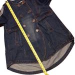 Boutique Denim Roll Cuff Jean Jacket With Double Row of Buttons Size 6 NWOT Blue Photo 10