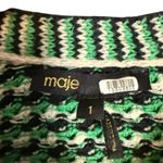 Maje Maneflanne Green Tweed Long Sleeve Preppy Cardigan Jacket Size Small Photo 8