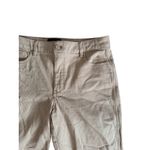 White House | Black Market WHBM High Rise Straight Tan White Striped Jeans SIze 12 Photo 7