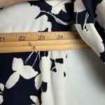 Talbots  Blazer Jacket Women's 1X Plus Navy White Floral One Button Front Career Photo 6