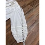 Aerie ‎ White 100% Cotton Lace Trim Tie Front Boho Peasant Blouse XS Photo 8