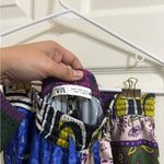 ZARA  Colorful Pattern Bohemian Beach Boho Wide-Leg Pants Elastic Waist Photo 4