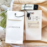 Montsand Lobbster Roses Lace Midi Dress Appliqué Floral White Medium NWT Photo 5