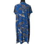 J. Jill Wearever Collection Blue Floral Midi Dress Women’s Small Short Sleeve Photo 1