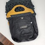 Nicole Miller Knit Boho Clutch Summer Bag Wood Handle Purse Handbag Snap Button Photo 6