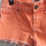 PINK Victoria's Secret denim jean cut off distress shorts in hot pink/orange size 2. Photo 2