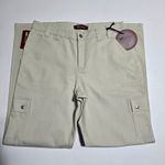 Lee Riveted Beige Cargo Pants Straight Leg Mid Rise Eased Fit Size 12 Tan Photo 4
