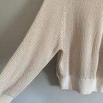 Splendid  Cream and Metallic Gold Knit Sweater Photo 10