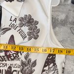 Elegant Butterfly Print Sleeveless Blouse White Size M Photo 5