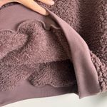 American Eagle  AE Sherpa Teddy Hoodie Medium Plum Purple Cozy Lightweight Soft Photo 5