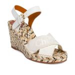 Chloé CHLOE
Pila leather and canvas wedge espadrilles white / cream logo resort nwot Photo 0