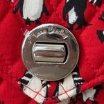 Vera Bradley Turnlock Zip Quilted Wallet Wristlet Playful Penguins Red Black Photo 1