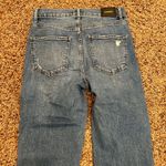 EXPRESS  Modern Straight Super High Rise Distressed Jeans Photo 7