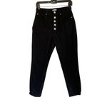We Wore What  The Danielle Crystal Straight Jeans in Black 27 Womens Denim Pants Photo 5