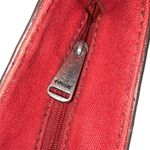 Fossil Hunter Leather Tote Bag Pink Red Zip Closure Key Charm Silver Hardware Photo 8