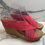 Lucky Brand NWOB Women's Coral Cross Strap Cork Wedge Miller Sandals Sz 7.5 Photo 0