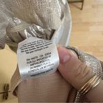 Sabina Musayev‎ Gold Metallic Shimmery Foil Oversized Dress Size Extra Small Silver Photo 9
