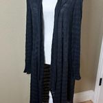 Free People  Sheer Stripe Duster Long Line Open Cardigan Sweater - medium Photo 1