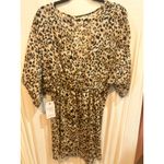 Time‎ and Tru Animal Print Twist Front Cover Up Dress Beach Pool Resort Brown Size 12 Photo 5