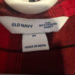 Old Navy  boyfriend flannel sz M Photo 1