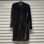 Donna Karan Signature Velvet Coat Long Minimalist Designer Jacket Vintage Sz M Photo 1
