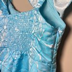 DO+BE NEW Monet Jacquard Floral Ruffle Mini Dress Blue L Photo 7