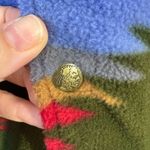 Little Big Horn Shirt Co. Sweater Women L Aztec Suede Collar USA Fleece Navajo Blue Size L Photo 6