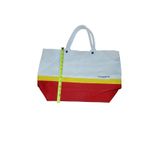 Liz Claiborne Vintage PVC Colorblock Tote Bag Retro 90s Summer Beach Travel Photo 5