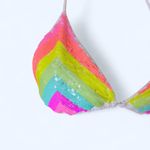 Victoria's Secret  vintage Y2K rainbow sequin bikini top Size Large Photo 6