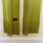 Women's scarf neon green rib knit ombré long wrap Photo 7