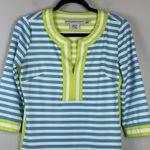 Gretchen Scott  Dress XS The Hinckley Stripe Split Neck Short Shift‎ Retro Preppy Photo 2