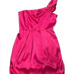 BCBGMAXAZRIA  One Shoulder Barbie Pink Prom Mini Dress New with Rags NWT Photo 0